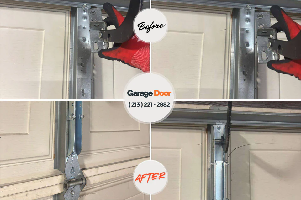 Before and after: garage door installation Farmington, IL